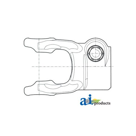 A & I Products Implement Yoke, Splined 1 3/8" - 6 Spline w/ Tappered Pin 4" x6" x3" A-BP5090L0360